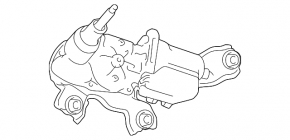 Rear wiper linkage with motor for Lexus CT200h 11-17
