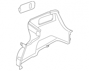 Right arch trim Hyundai Elantra AD 17-18 black, broken, needs cleaning