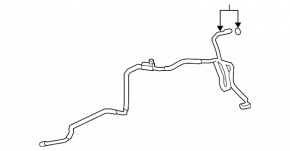 Lexus LS460 07-17 long heater-condenser air conditioner pipe