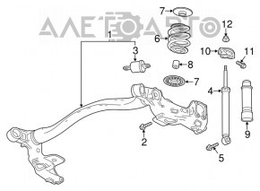 Shock absorber rear left Buick Encore 13-19 awd