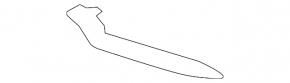 Front bumper molding left Mercedes E-class W212 14-16 AMG pkg