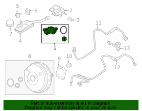 Master Brake Cylinder with Reservoir Ford Transit Connect MK2 13-