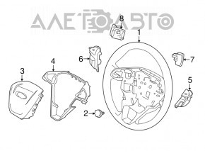 Steering wheel control buttons right Ford Edge 15-24