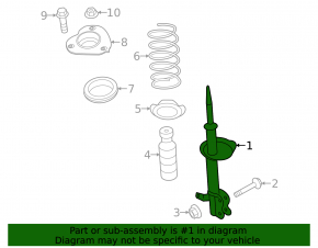 Shock absorber front left Nissan Altima 13-18