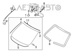 Windshield Nissan Murano z51 09-14