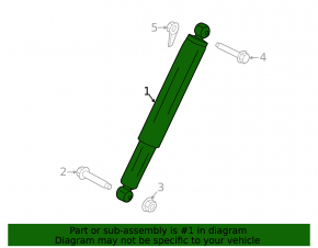 Rear left shock absorber Ford F-150 15-20 AWD