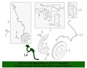 Front right brake hose for Ford F-150 15-20