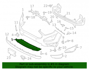 Front bumper trim lower Ford Ecosport 18-22 structure