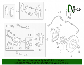 Front left brake hose Mazda CX-5 17-