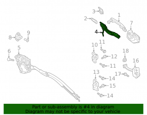 Mazda CX-70 25-26 rear left door handle mechanism