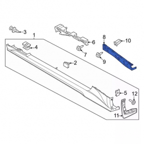 Rear right sill bracket for Ford Mustang 2024-2026