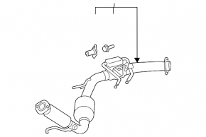 Intake pipe with catalytic converter Toyota Sienna 21-25