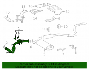 Intake pipe with catalytic converter Toyota Sienna 21-25