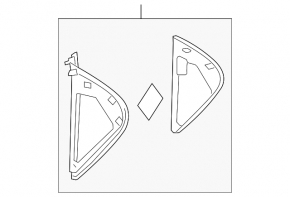 Side dashboard trim right Chevrolet Volt 11-15 light gray