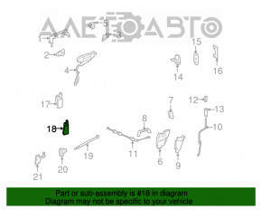Door hinge lower rear left Mercedes W221