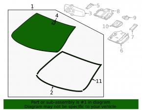 Chevrolet Malibu 13-15 windshield for rain sensor