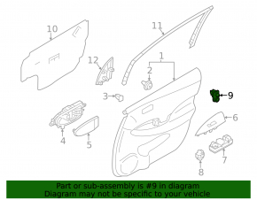 Front right door closing sensor Nissan Leaf 11-13