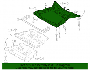 Volvo XC60 18-20 front subframe rusty, microcracks S/B