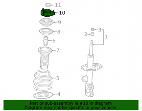Front left shock absorber support for Lexus Hs250h 10-12