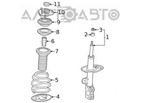 Front left shock absorber support for Lexus Hs250h 10-12