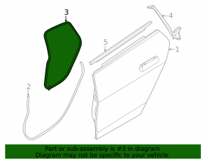 Rear right door opening seal BMW i4 22-26