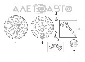 Wheel disk R17 Kia Sorento 16-20 light curb