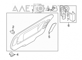 Trunk lid trim VW Passat b7 12-15 USA black, scratch, broken guide