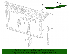 Right eyelash TV bracket for VW Golf 22-26