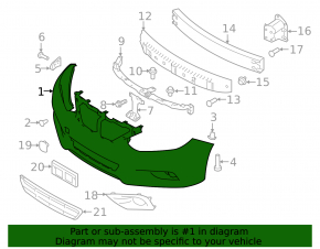 Front bumper bare Nissan Altima 16-18 rest