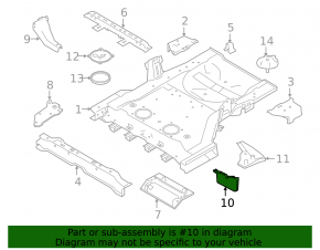 Mudguard threshold rear right Nissan Murano z52 15-24