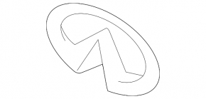 Infiniti Q60 17-18 grille emblem