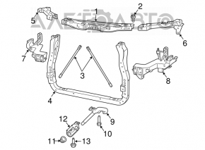 TV bar eyelash right Dodge Durango 14-