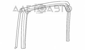 Rear left glass seal Fiat 500L 14-