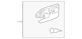 Door handle inner rear left Toyota Highlander 14-19 scratch