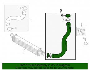 Intercooler pipe right Audi Q5 80A 21-24 2.0T