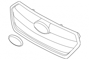 Radiator grill Subaru Outback 18-19 gray with chrome