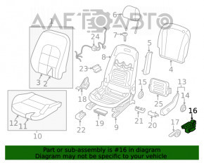 Seat control with memory front left Mercedes GLA 15-20 black