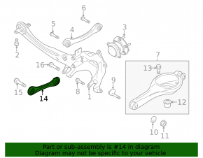 Rear left transverse control arm Lincoln MKC 15-