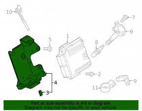 Ford Mustang mk6 15-17 Engine Computer ECU Bracket