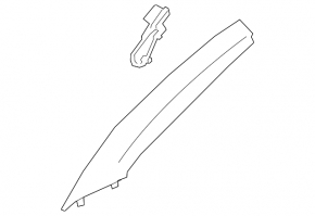 Front pillar trim, left, Ford Escape MK4 20-22, gray
