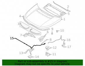 Land Rover Discovery Sport 20-23 bonnet release cable