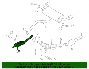 Lincoln Corsair 20-23 2.0 2.3 Exhaust Pipe Center