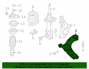 Lower front left control arm Mazda CX-50 25-26