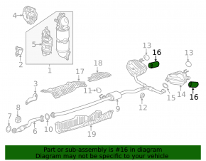 Muffler tip left Honda CRV 17-22 1.5