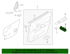 Front Left Window Regulator Nissan Versa Note 13-19
