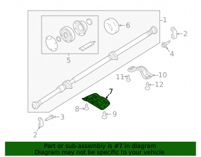 Bracket propeller shaft Volvo XC60 18-23 front