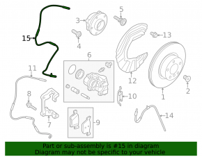 ABS sensor front left BMW X3 F25 11-17