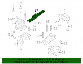 Rear engine mount VW Tiguan 09-17 automatic transmission