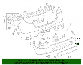 Buick Encore 17-19 Rear Bumper Tow Hook Cap