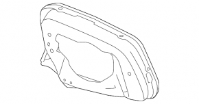 Left mirror housing for BMW 5 F10 14-16 without BSM